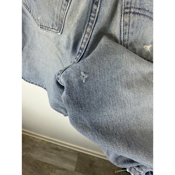 Vintage 90s Levi’s Silvertab Denim Shorts Baggy Distressed Light Wash Size 30 - Picture 15 of 16